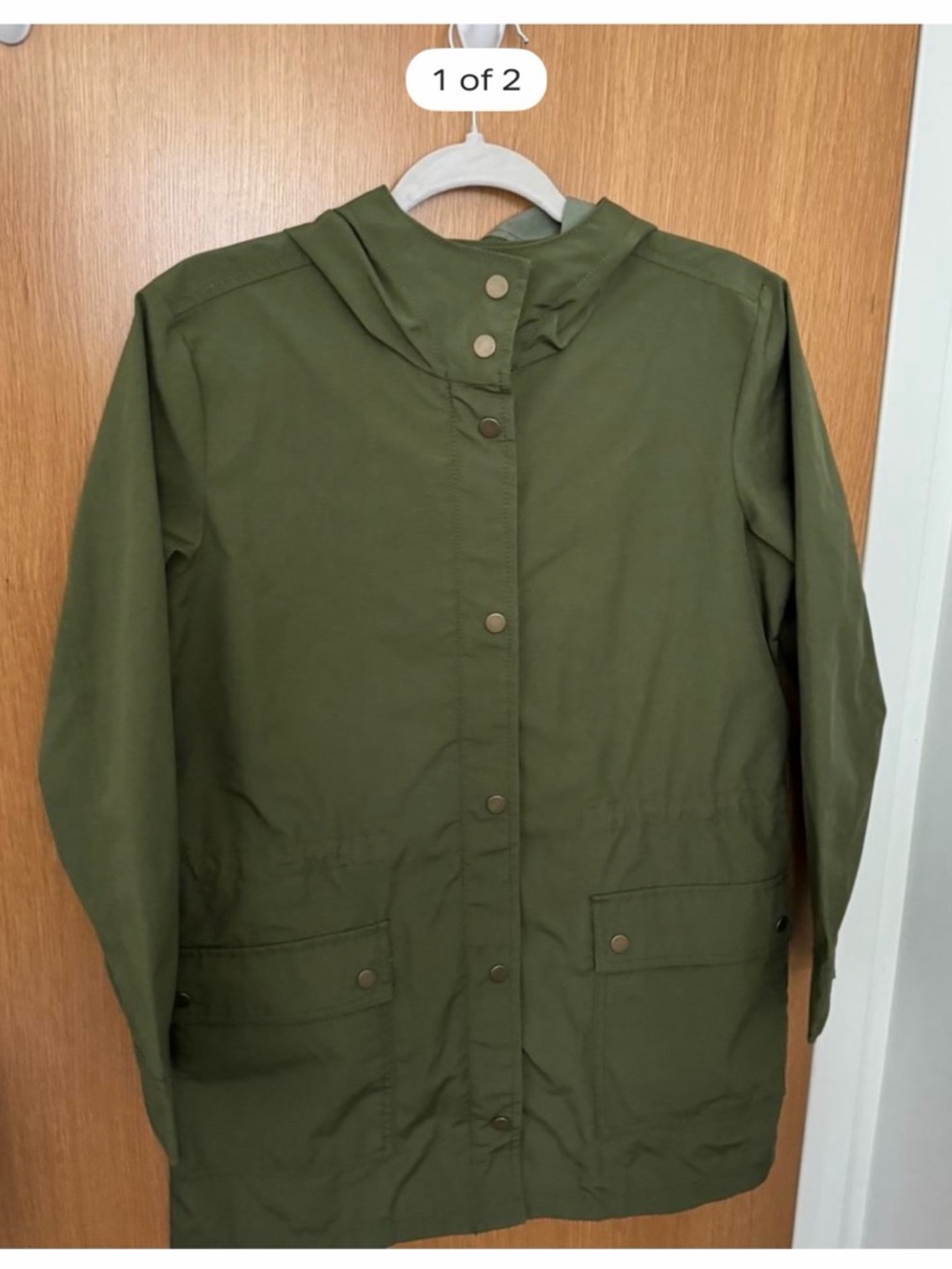 J. Crew Olive Utility Hooded Jacket